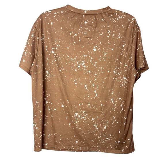 Graphic T-Shirt Band Tee Women XL Cash Hank Willie Waylon Paint Splatter AOP Y2K - Picture 2 of 7